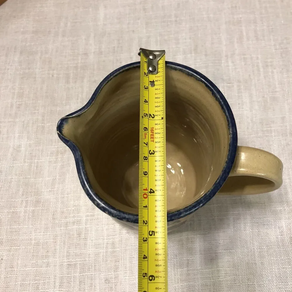 VTG 1996 Nancy Anderson Pennsylvania Pottery Sunflower Pitcher Signed USA